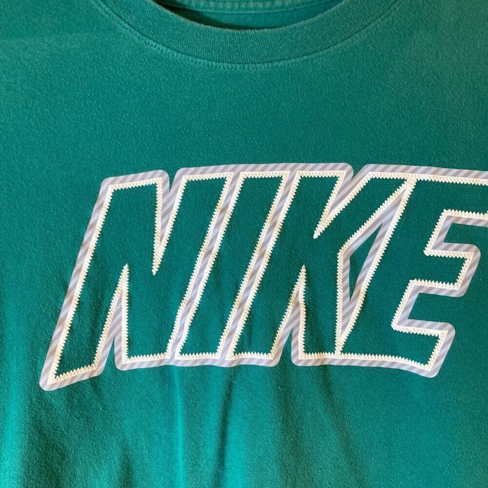 Mens The‎ Nike Tee Spellout Cotton S Green White - Picture 3 of 6